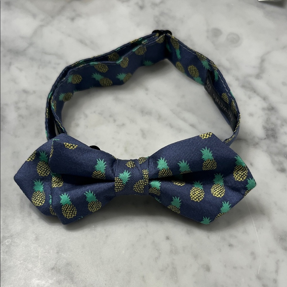 Crewcuts Blue Bow Tie with Pineapple Design